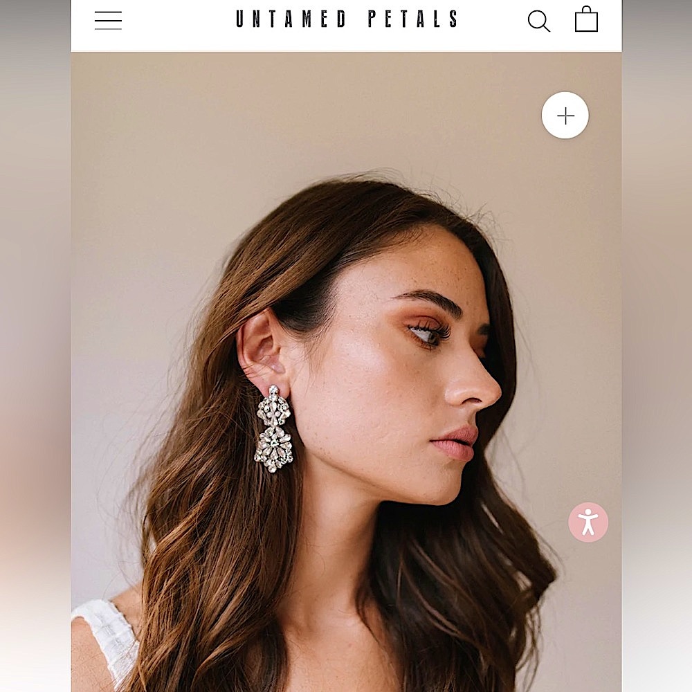 Untamed Petals HUNTER bridal earrings